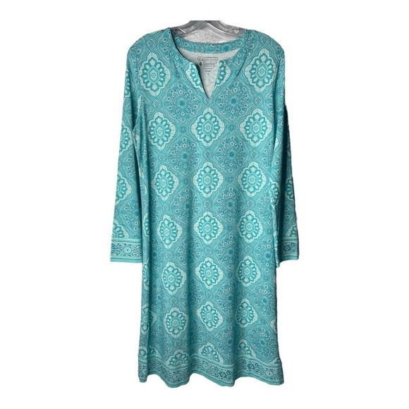 Women's Coolibar Oceanside Tunic  Midi Dress UPF 50+ Size M - Picture 2 of 12